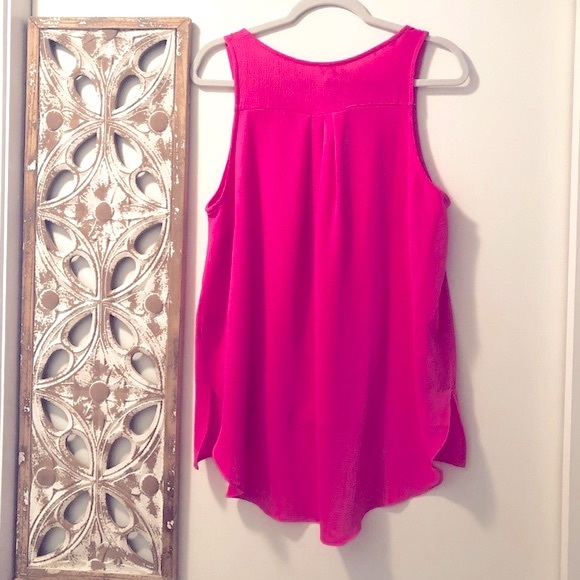 Umgee Pink Hi-Low Sleeveless Top - Picture 7 of 8